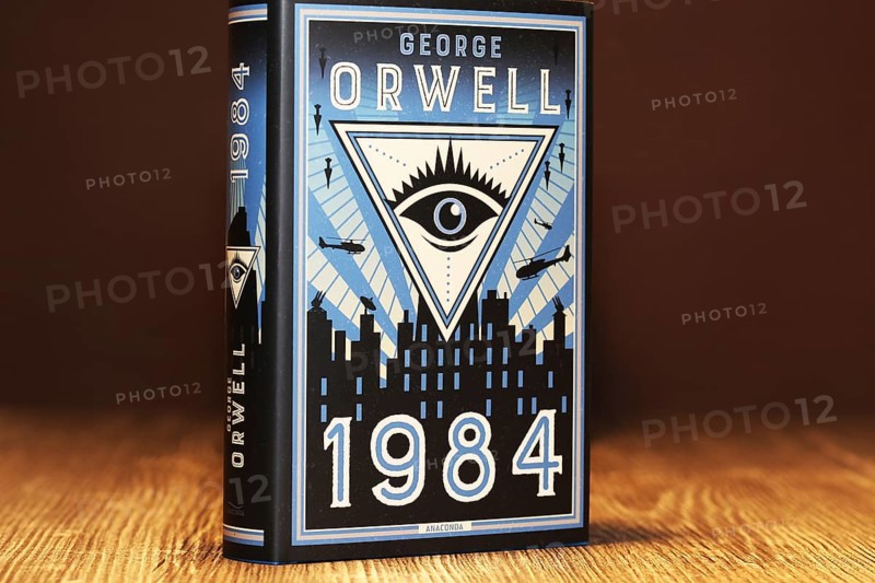 Close-up of the novel 1984 by George Orwell