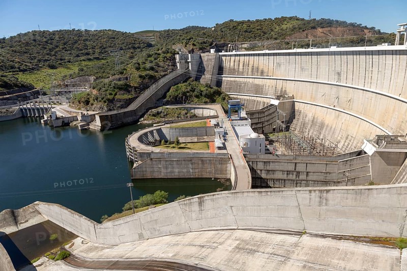 Barragem do Alqueva, Rio Guadiana river Alqueva dam hydroelectric power, Moura, Portugal, Europe
