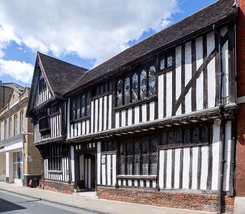 Historic half timbered Oak House in Northgate Street, Ipswich, Suffolk, England, UK Jackamans solicitors