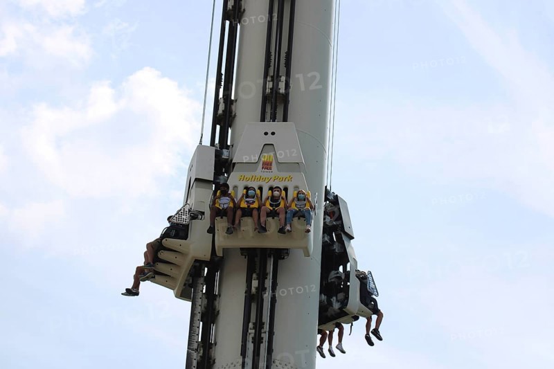 Free Fall Tower at the Holiday-Park in Hassloch, Palatinate