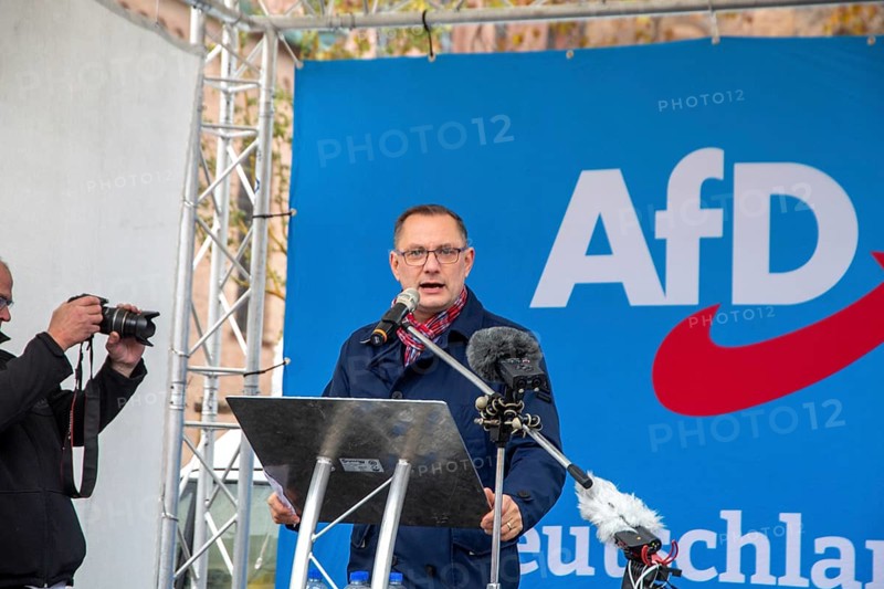Speyer: An AfD rally took place under the motto Our country first . The chairman of the AfD, Tino Chrupalla, speaks here
