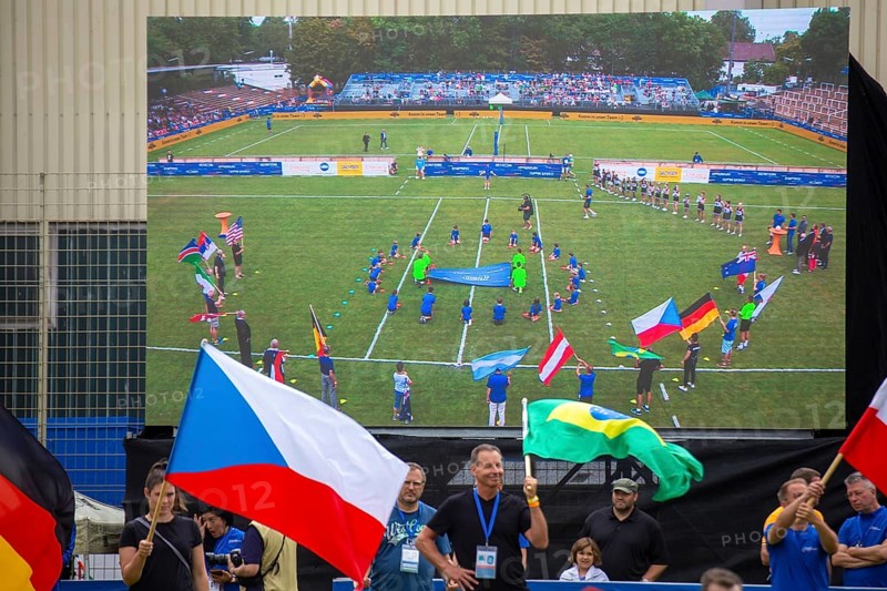 Fistball World Championship from 22 July to 29 July 2023 in Mannheim: A short opening ceremony took place in front of the German national team's opening international match