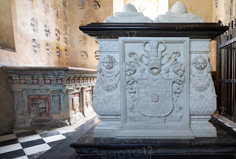 Farleigh Hungerford castle, Somerset, England, UK Hungerford family tombs in North Chapel