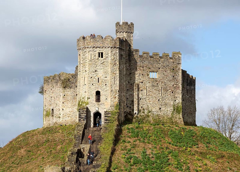The Norman Keep inside Cardiff castle, Cardiff, South Wales, UK