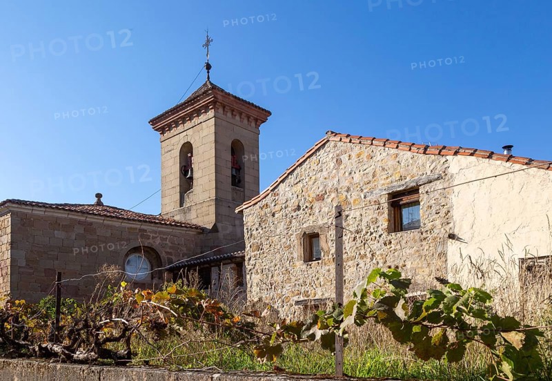 Bell tower belfry of Iglesia de San Vicente Martir church, Siguenza, Guadalajara province, Spain, Europe
