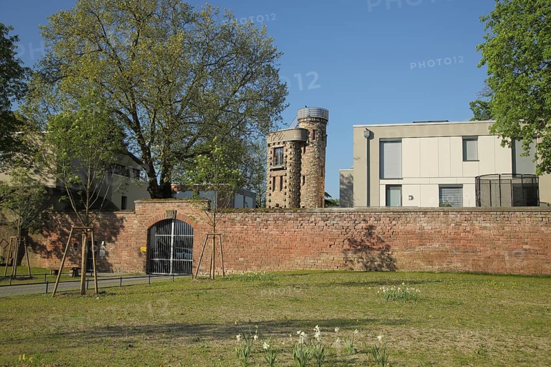 Historic city fortification Fort Stahlberg, tower, upper town, Mainz, Rhine-Hesse region, Rhineland-Palatinate, Germany, Europe