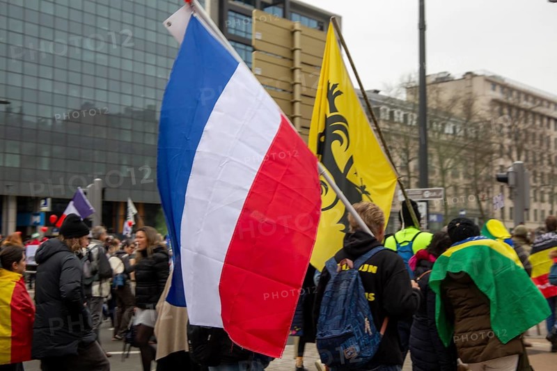 Brussels, 23 January: European demonstration for democracy, organised by the Europeans United initiative. The reason for the large demonstration is the encroachment on fundamental rights in Belgium, Germany, France and other states within the EU, Europe