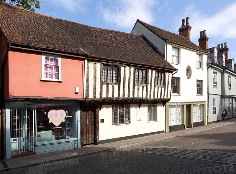 Historic buildings in Fore Street, Ipswich, Suffolk, England, UK
