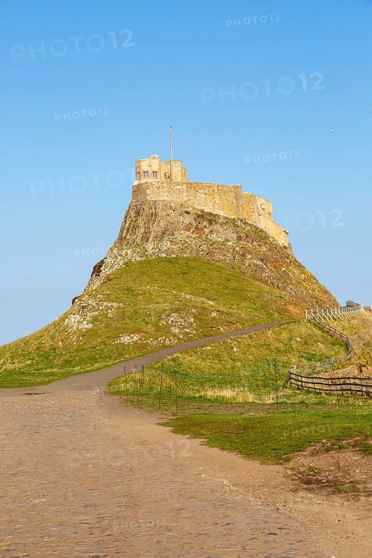 Lindisfarne castle on North Sea coast, Holy Island, Northumberland, England, UK