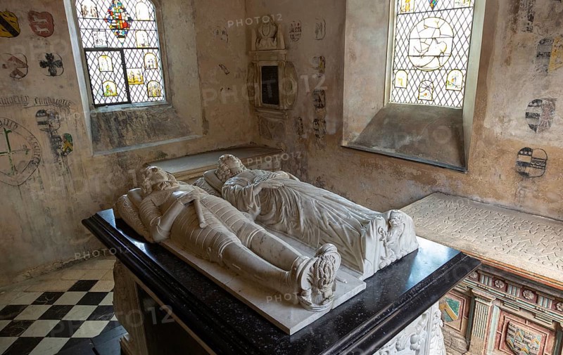 Farleigh Hungerford castle, Somerset, England, UK tombs of Sir Edward Hungerford d 1648 and Lady Margaret Hallyday