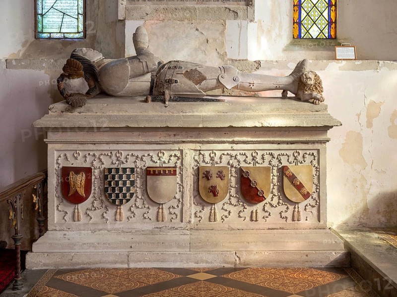 Tomb of Sir John Seymour d 1590 father of Queen Jane Seymour, Great Bedwyn church, Wiltshire, England, UK