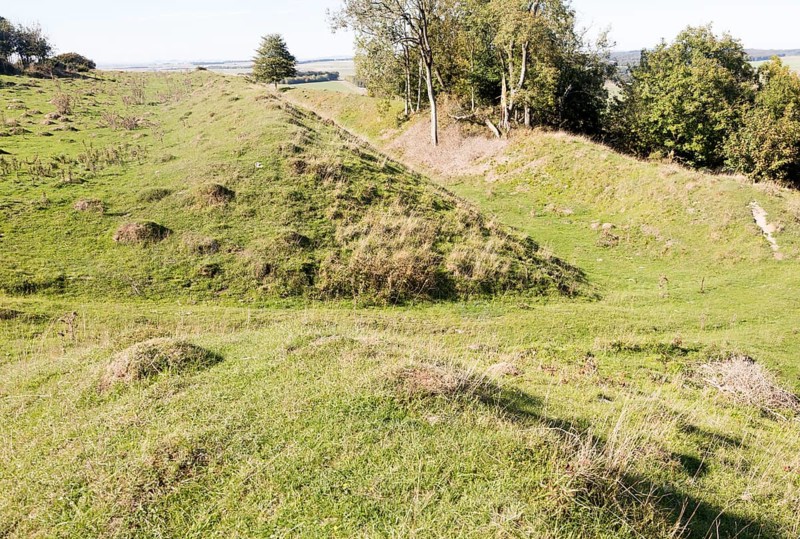 Sidbury Camp or Sidbury Hill Iron Age hill fort, Haxton Down, near Everleigh, Wiltshire, England, UK