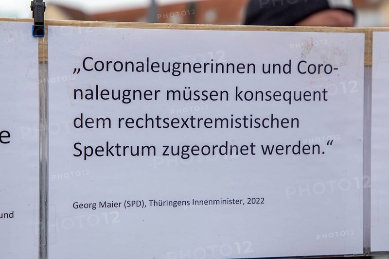 Karlsruhe, 10 December 2023: Large demonstration in favour of reappraisal of the coronavirus measures. A symbolic criminal complaint was filed against the members of the Bundestag who voted in favour of mandatory vaccination at the facilities