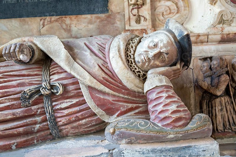 Village parish church Holbrook, Suffolk, England, UK, John Clenche tomb d 1607