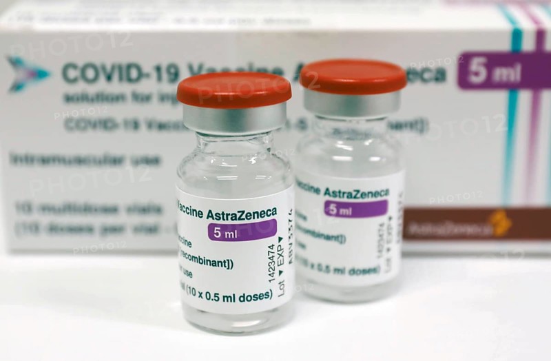 Vaccine vials and packs with the Covid19 vaccine Astra Zenica, Schoenefeld, 26/02/2021
