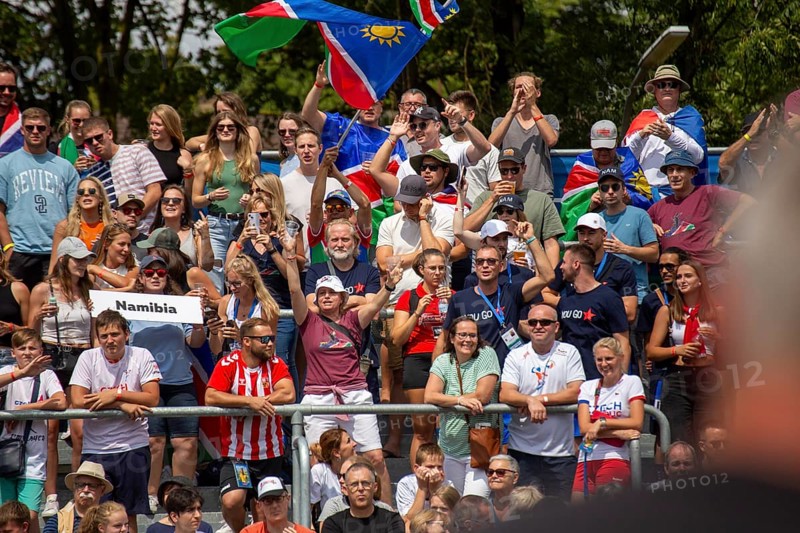Fistball World Championship from 22 July to 29 July 2023 in Mannheim: The German national team won its opening match against Namibia with 3:0 sets. The numerous Namibian fans were in good spirits despite the defeat