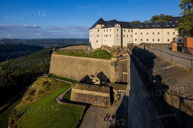 Koenigstein Fortress in Saxon Switzerland. Georgenburg Castle, Koenigstein, Saxony, Germany, Europe