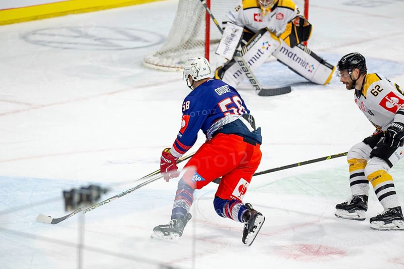 Game scene Adler Mannheim against Rouen Dragons (Champions Hockey League)