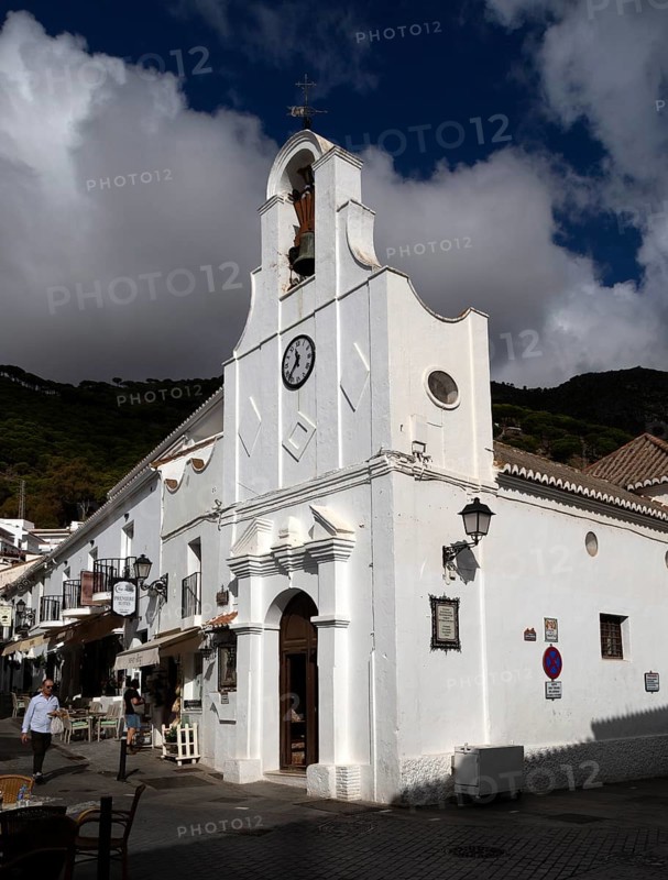Historic church of San Sebastian in village of Mijas, Malaga province, Andalusia, Spain, Europe