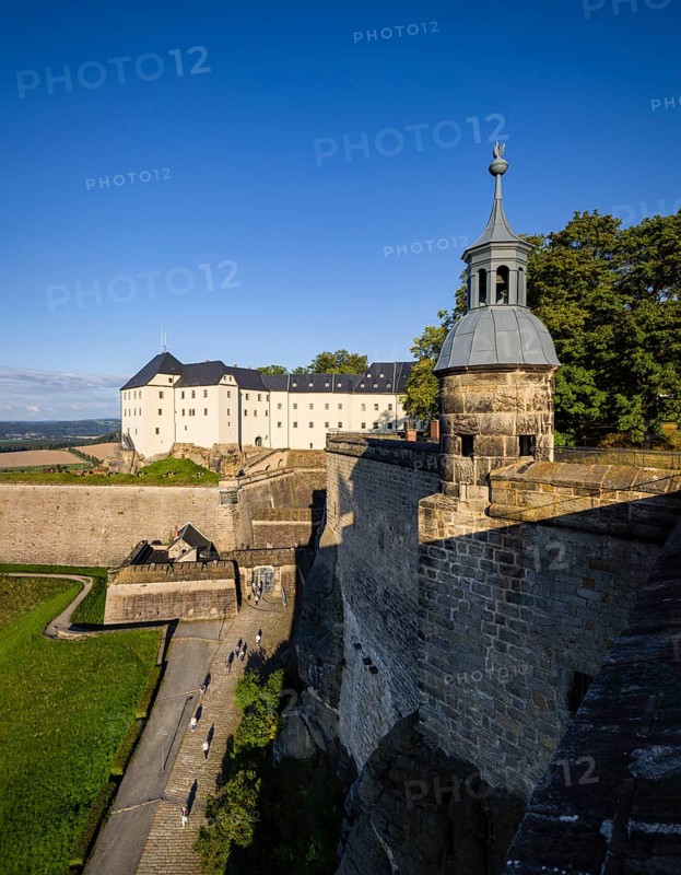 Koenigstein Fortress in Saxon Switzerland. Georgenburg Castle, Koenigstein, Saxony, Germany, Europe