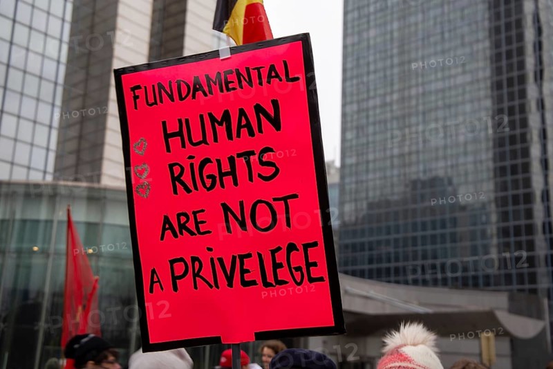 Brussels, 23 January: European demonstration for democracy, organised by the Europeans United initiative. The reason for the large demonstration is the encroachment on fundamental rights in Belgium, Germany, France and other states within the EU, Europe