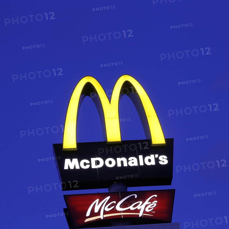 Logo at McDonalds in Hassloch/Pfalz, Germany, Europe