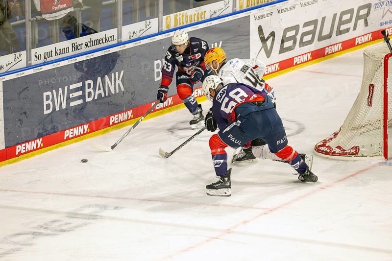 Game scene Adler Mannheim against Fischtown Pinguins Bremerhaven (PENNY DEL, German Ice Hockey League)