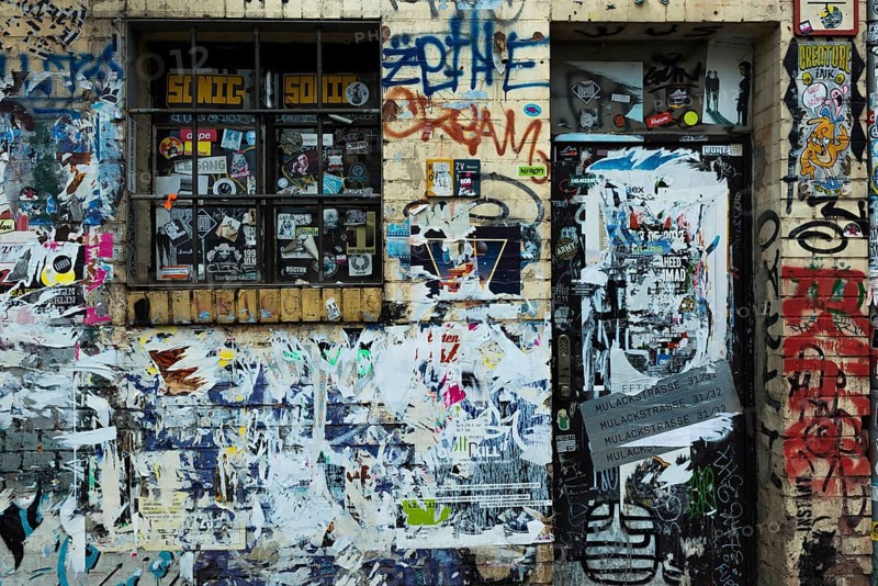 Covered wall with graffiti, texture, background, colourful, dilapidated, scene, alternative, urban, art, dirty, decoration, Berlin, Germany, Europe