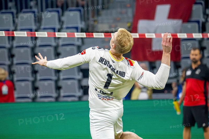 Fistball World Championship from 22 July to 29 July 2023 in Mannheim: Germany is the Fistball World Champion. In the final, the German team beat Austria in 4:0 sets. Here in the picture: Patrick Thomas