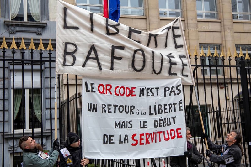 Brussels, 23 January: European demonstration for democracy, organised by the Europeans United initiative. The reason for the large demonstration is the encroachment on fundamental rights in Belgium, Germany, France and other states within the EU, Europe