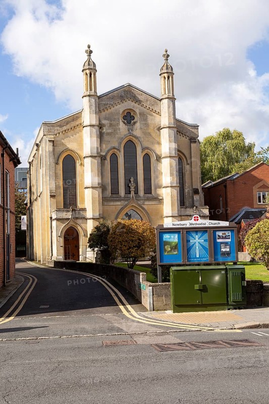 Methodist church off Northbrook Street in town centre, Newbury, Berkshire, England, UK