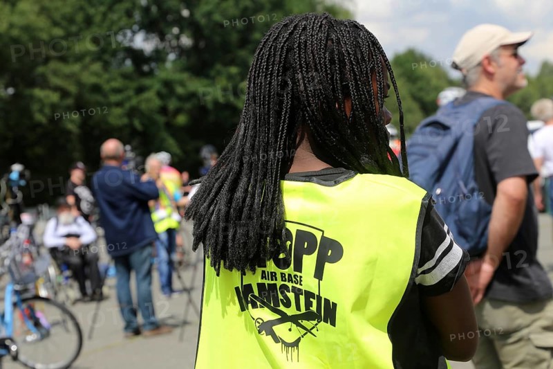 Ramstein 2021 peace camp bicycle demonstration: A bicycle demonstration took place on Saturday under the motto Stop Ramstein Air Base, organised as a rally from the starting points in Kaiserslautern, Kusel, Pirmasens and Homburg