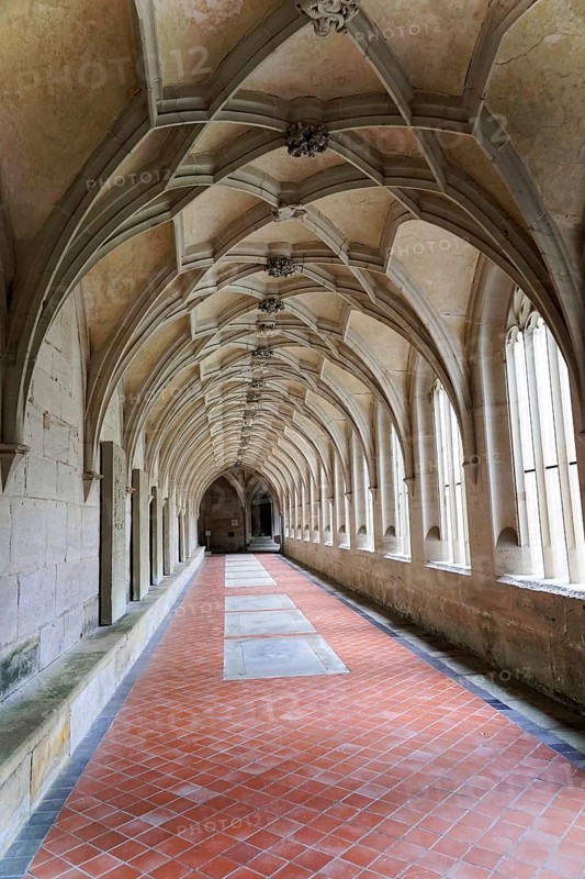 Cloister, Cistercian monastery Bebenhausen, Tuebingen, Baden-Wuerttemberg, Germany, Europe
