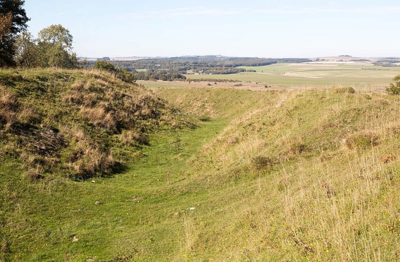 Sidbury Camp or Sidbury Hill Iron Age hill fort, Haxton Down, near Everleigh, Wiltshire, England, UK