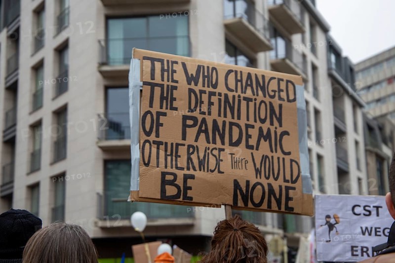 Brussels, 23 January: European demonstration for democracy, organised by the Europeans United initiative. The reason for the large demonstration is the encroachment on fundamental rights in Belgium, Germany, France and other states within the EU, Europe