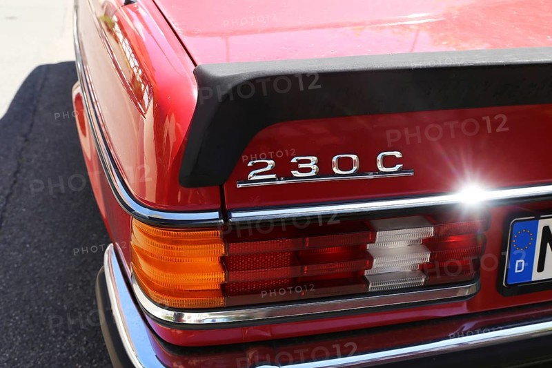 Close-up of a Mercedes from the legendary W-123 series