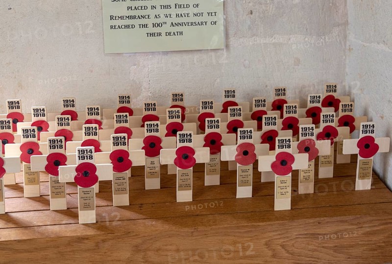 Village parish church of Saint Mary, Steeple Ashton, Wiltshire, England, UK 1914-1918 First World War memorials
