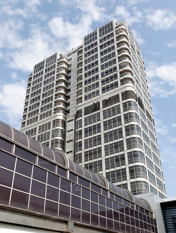 The David Murray John Building, better known as the Brunel Tower, in central business district of Swindon, Wiltshire, England, UK