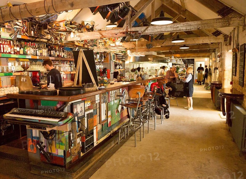 Hauser and Wirth art gallery, restaurant and garden, Durslade Farm, Bruton, Somerset, England, UK