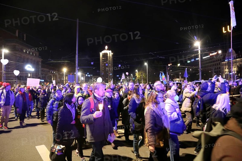 Large demonstration in Leipzig against the federal government's corona policy
