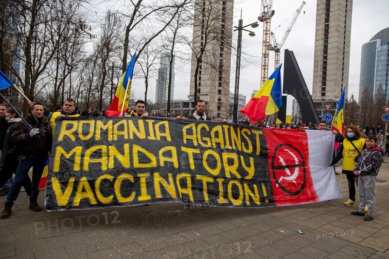 Brussels, 23 January: European demonstration for democracy, organised by the Europeans United initiative. The reason for the large demonstration is the encroachment on fundamental rights in Belgium, Germany, France and other states within the EU, Europe