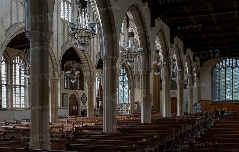 Interior of Holy Trinity Church, Long Melford, Suffolk, England, UK