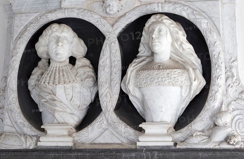 Sir Edmund and Lady Mary Barker monument, church of Saint Peter, Sibton, Suffolk, England, United Kingdom, Europe