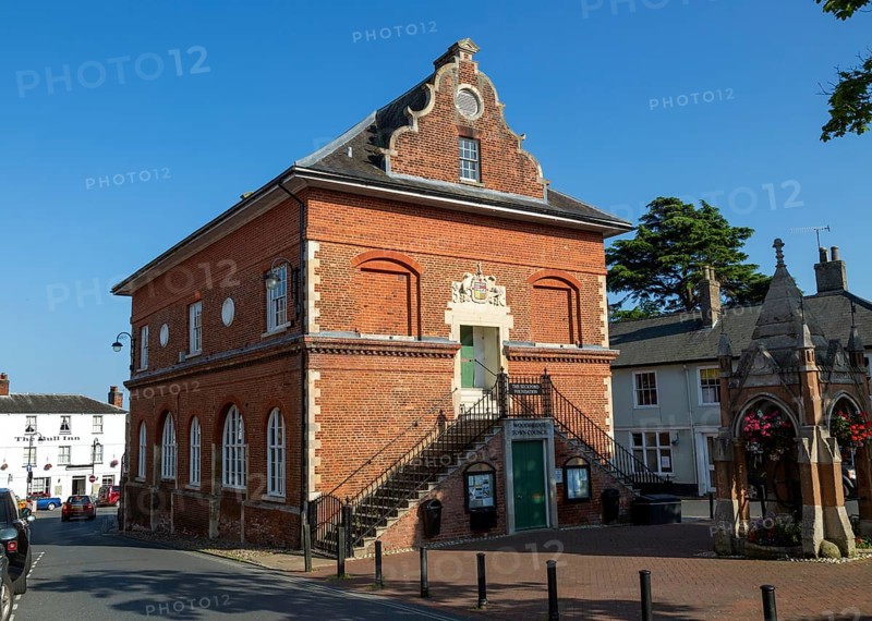 The Shire Hall and Corn Exchange, Tudor architecture, Woodbridge, Suffolk, England, UK built by Thomas Seckford c 1575