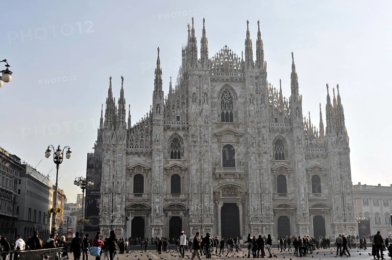 Milan Cathedral, Duomo, construction started in 1386, completed in 1858, Milan, Milano, Lombardy, Italy, Europe