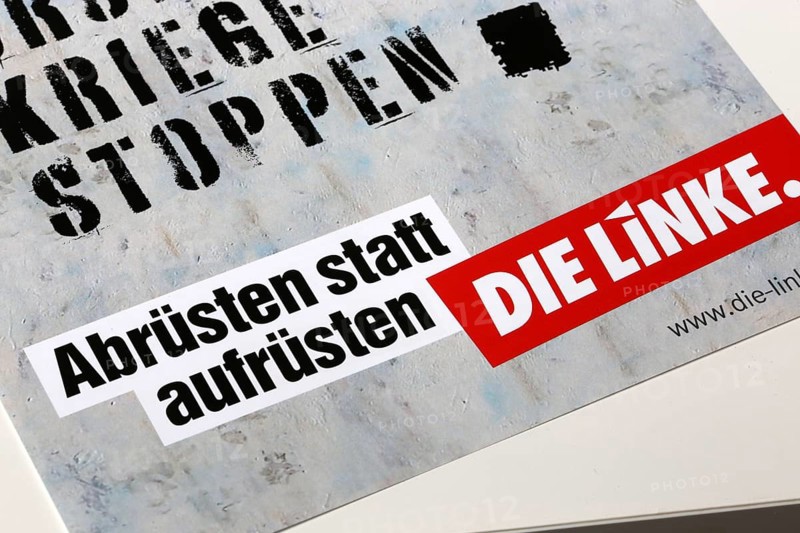 Symbolic image Die Linke: Flyer on the topic of disarmament