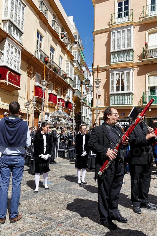Semana Santa, procession, tourists, festivities in Cadiz, Spain, Europe