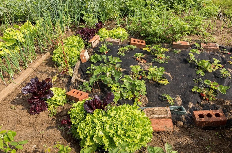 Vegetable growing summer allotment gardens, Shottisham, Suffolk, England, Uk