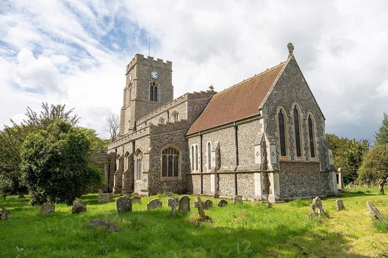 Village parish church of All Saints, Lawshall, Suffolk, England, UK