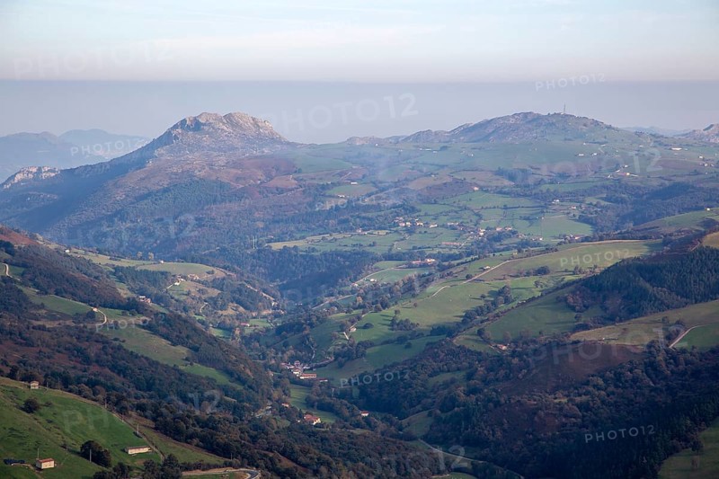 Landscape view from Puerto de Los Tornos, Cantabrian Mountains, Cantabria, northern Spain